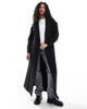 Object Object oversized wool blend belted coat in black - 1