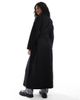 Object Object oversized wool blend belted coat in black - 2