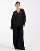Object Object oversized wrap front sheer blouse in black checkerboard pattern - 3