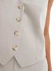 Object Object pinstripe tailored vest in light gray - part of a set-White - 3
