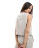 Object Object pinstripe tailored vest in light gray - part of a set-White - 4