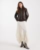 Object Object premium faux croc cropped jacket in chocolate brown - 3