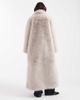 Object Object premium faux fur maxi coat in cream-White - 2