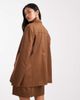 Object Object premium faux suede blazer in camel - part of a set-Neutral - 4