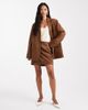Object Object premium faux suede mini skirt in camel - part of a set-Neutral - 1