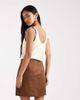Object Object premium faux suede mini skirt in camel - part of a set-Neutral - 3