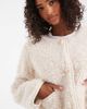 Object Object premium fluffy borg duffle style cropped jacket in cream-White - 2
