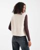 Object Object premium fluffy teddy duffle style vest in cream-White - 4