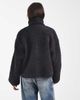 Object Object premium funnel neck wool blend short borg coat in dark gray - 4