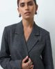 Object Object premium waist-detail tailored blazer in black melange - 2
