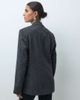 Object Object premium waist-detail tailored blazer in black melange - 3