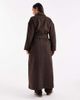 Object Object premium wool blend formal maxi coat in chocolate brown - 2