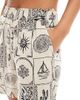 Object Object pull on shorts in shell print-White - 3
