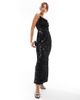 Object Object sequin applique maxi dress in black - 1