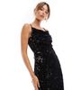 Object Object sequin applique maxi dress in black - 2