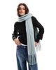 Object Object soft chunky tassel scarf in slate blue - 1