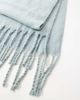 Object Object soft chunky tassel scarf in slate blue - 4