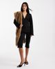Object Object stretch tailored cinched waist blazer in black - 1