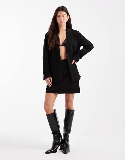 Object Object stretch tailored mini skirt in black - part of a set