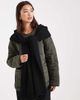 Object Object super soft knit hooded scarf in black - 1