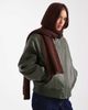 Object Object super soft knit hooded scarf in heathered brown - 1