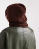 Object Object super soft knit hooded scarf in heathered brown - 3