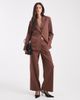 Object Object tailored blazer in chocolate pinstripe - part of a set-Brown - 2