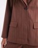 Object Object tailored blazer in chocolate pinstripe - part of a set-Brown - 3