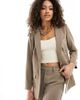 Object Object tailored blazer in taupe - part of a set-Brown - 1