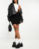 Object Object tailored mini skirt with notch front in black - 1