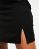 Object Object tailored mini skirt with notch front in black - 2