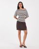 Object Object tailored mini skirt with notch front in brown - 1