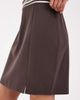 Object Object tailored mini skirt with notch front in brown - 2