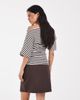 Object Object tailored mini skirt with notch front in brown - 3