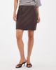 Object Object tailored mini skirt with notch front in brown - 4