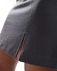 Object Object tailored mini skirt with notch front in gray - 4