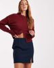 Object Object tailored mini skirt with notch front in navy - 1