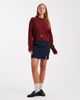 Object Object tailored mini skirt with notch front in navy - 3