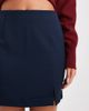 Object Object tailored mini skirt with notch front in navy - 4
