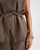 Object Object tailored tie waist vest in morel - part of a set-Brown - 2
