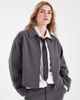 Object Object tailored zip up jacket in gray melanage - part of a set - 1