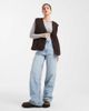 Object Object teddy fleece sleeveless jacket in chocolate-Brown - 1