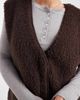 Object Object teddy fleece sleeveless jacket in chocolate-Brown - 4