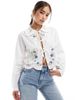 Object Object tie front shirt with floral embroidery in white - 1