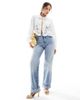Object Object tie front shirt with floral embroidery in white - 2