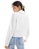 Object Object tie front shirt with floral embroidery in white - 3