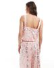 Object Object vintage wash cotton cropped top in pink fish print - part of a set-Multi - 3