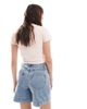 Object Object vintage wash wide denim shorts in medium blue - 4
