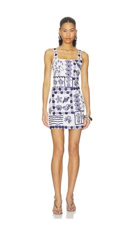 Oceanus Oceanus Marie Sea Full Beaded Dress