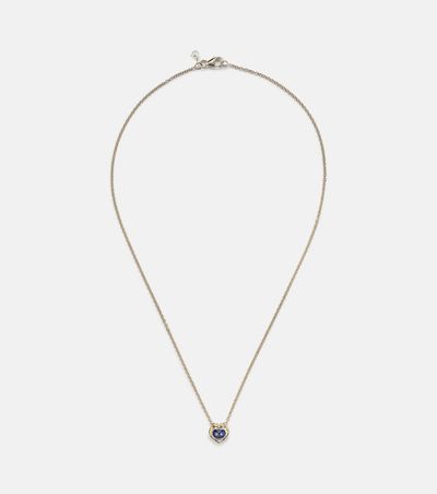 Octavia Elizabeth Octavia Elizabeth 18kt gold necklace with blue sapphire